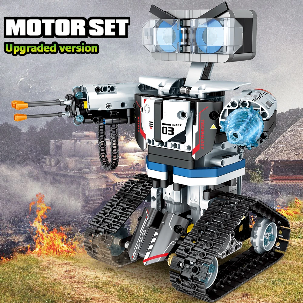 611 шт. город серии оружие техника Блоки Кирпичи DIY RC робот строительные блоки