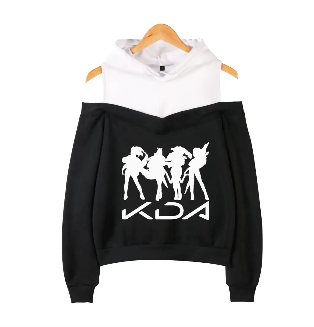 

Kda Off-shoulder Hoodies Sweatshirt Printed Cool Game The Baddest Kpop Album 2021 New Women Casual Autumn Pullovers Kawaii