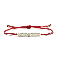 trendy white cz simple long strip round charm bracelet cubic zirconia geometric braided rope chain bangle for women jewelry gift
