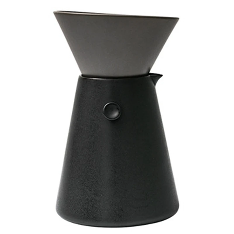 

Household Hand Drip Coffee Set with Filter V60 Drip Brewing Device Ceramic Material 650Ml Sharing Coffee Pot