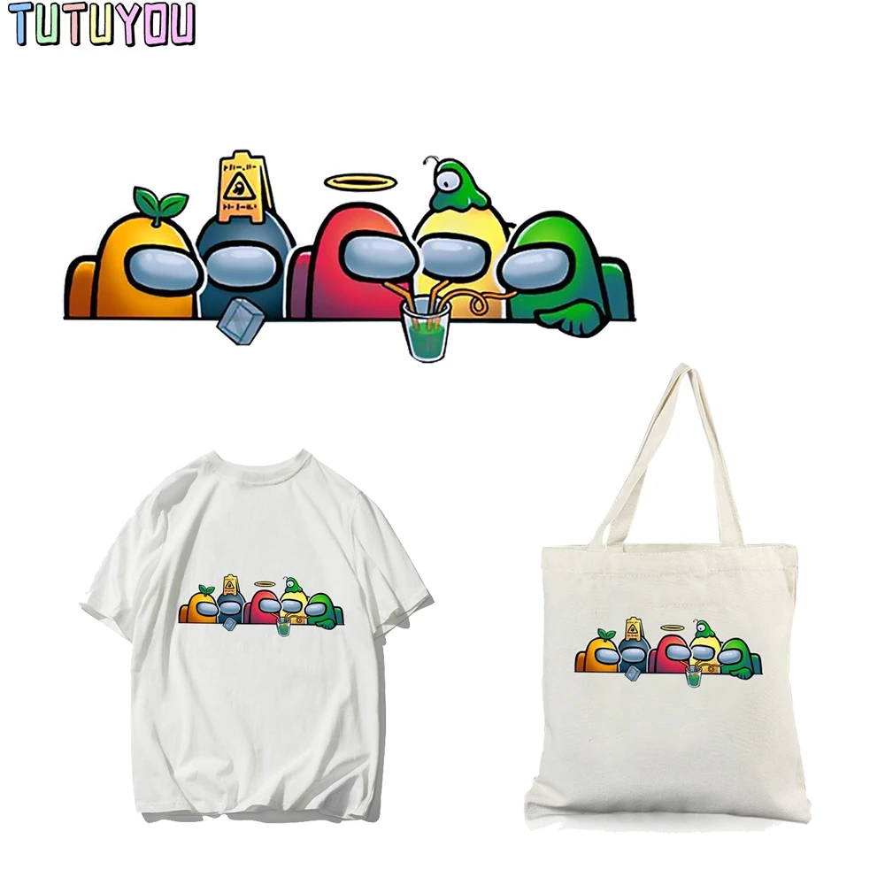 

PC2372 Cartoon Game Robot Heat Transfer Stickers Clothing Patches For T-shirt Iron-on Transfers DIY Decoration Applique Patches