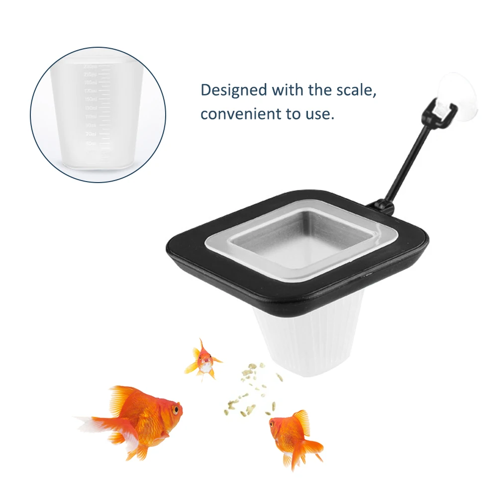 

Fish Feeding Cup Smooth And Round Edge Aquarium Fish Tank Red Worm Cup Funnel Cone Feeding Ring With Suction / Defrosting Cup