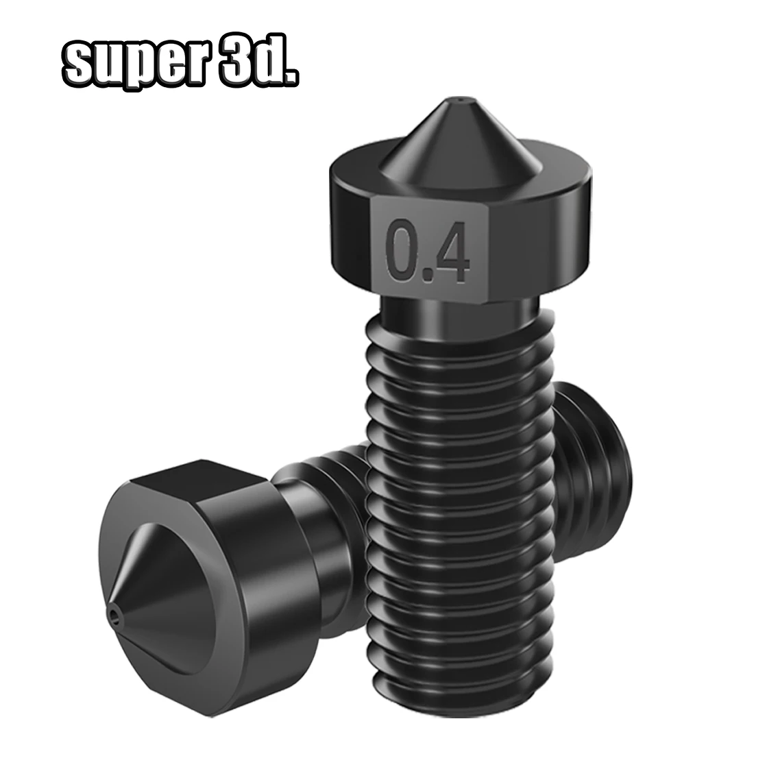 

3d printer parts Hardened Steel Volcano Nozzle 0.4/1.75mm M6 For High Temperature 3D Print PEI PEEK Carbon Fiber Filament Hotend