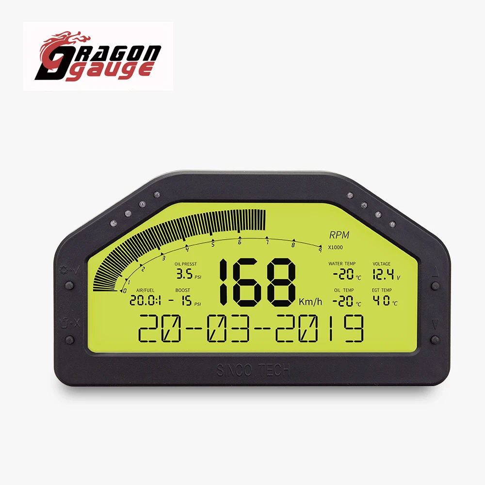 Дракон манометр ралли гоночный автомобиль приборной панели ЖК-дисплей цифровой