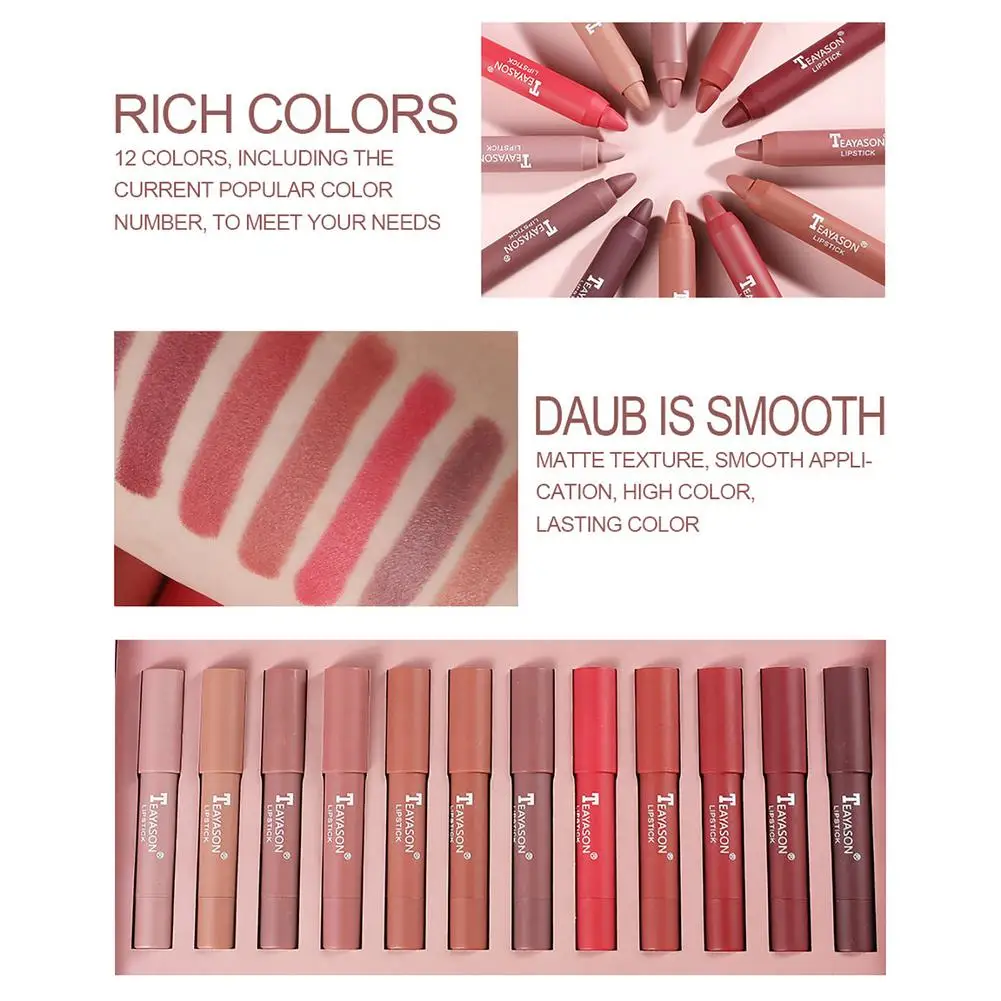 

12PCS Lipstick Set Waterproof Moisturizing Makeup Kit Gift Makeup 12 lipstick set matte lipstick pen lipstick set box matte