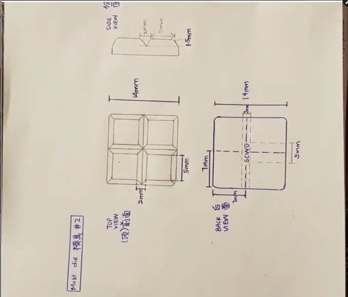 

TDP-6 Mold customization 2 pair