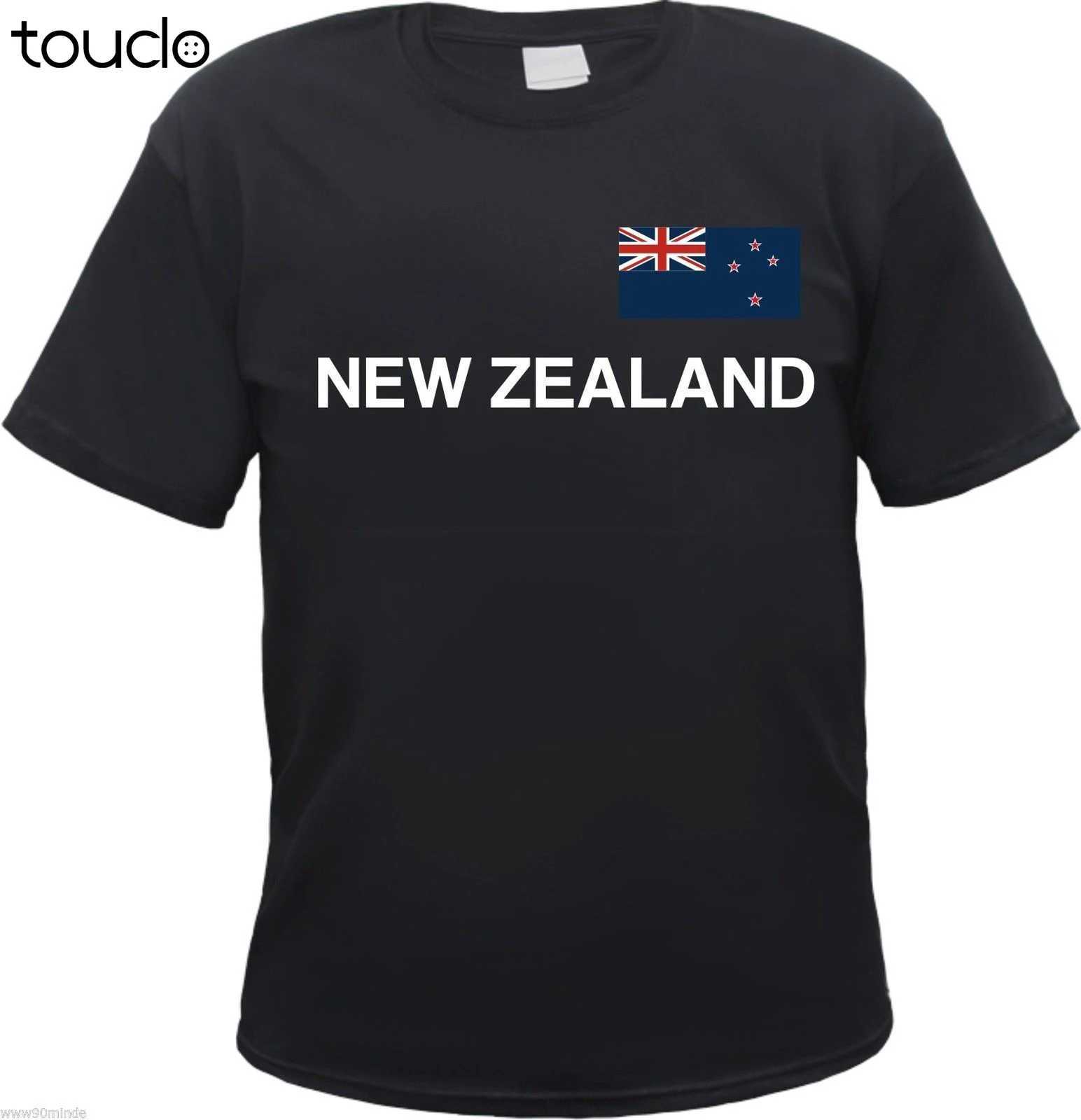 

New Zealand T-Shirt - Black / Flag Pressure New Zealand Wellington