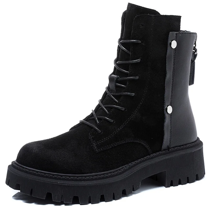 

boots women's summer autumn thin 2020 new style versatile lace up bottom motorcycle short boots boots
