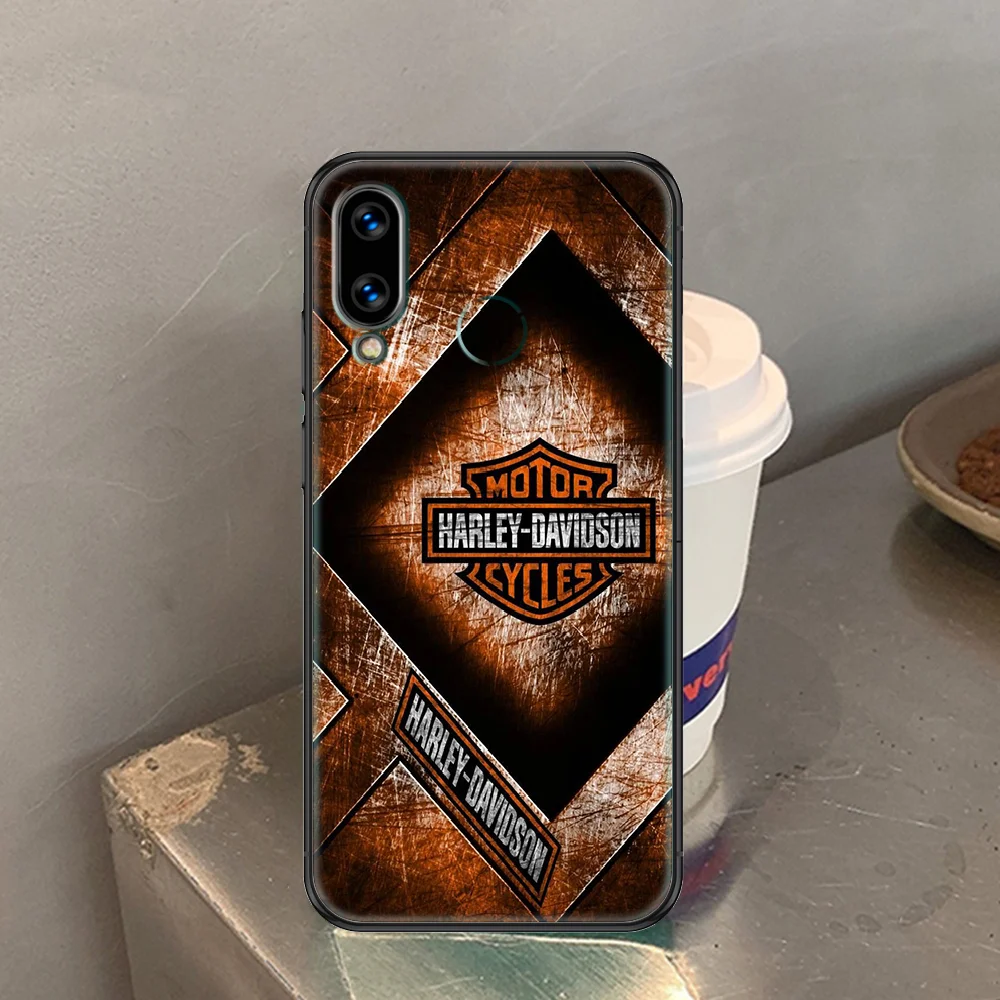 

Harley-Motorcycle Phone case For Huawei Honor 6 7 8 9 10 10i 20 A C X Lite Pro Play black pretty coque silicone bumper tpu