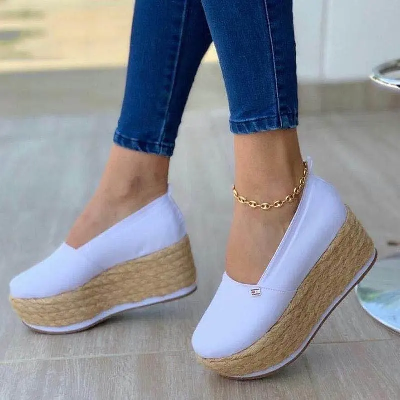 

2021 New Women Flat Shoes Summer Vulcanized Shoes Solid Thick Bottom Women's Sandals Fashion Bow Casual Shoes Zapatos De Mujer
