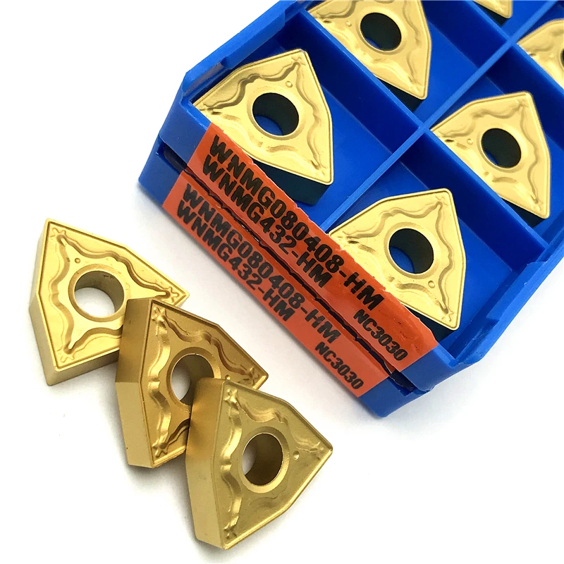 

WNMG080402 WNMG080404 WNMG080408 HA H01 HM NC3030 PC9030 Carbide Insert External Turning Tool Aluminum Cutting lathe tools