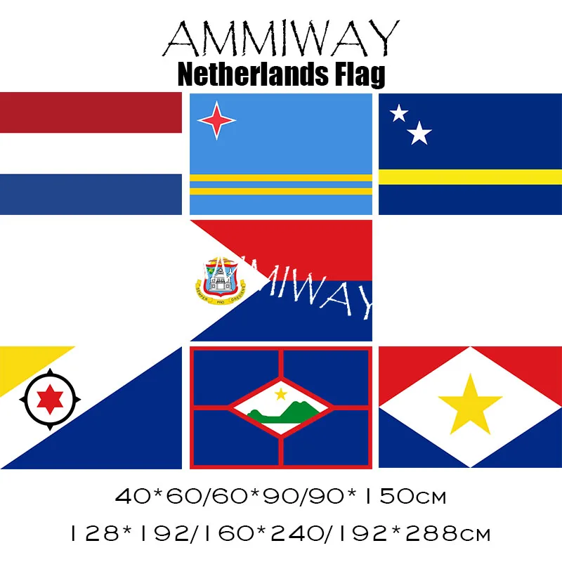 AMMIWAY любой размер страны входящие в состав Aruba Curaçao Sint Maarten флаг Bonaire Saba Eustatius