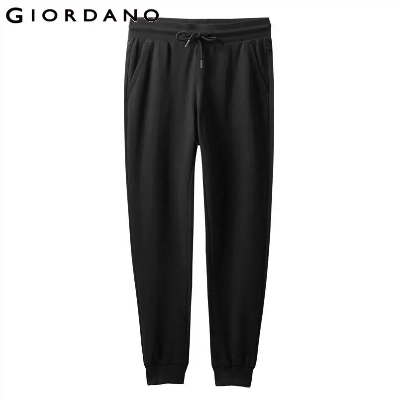 Giordano спортивные женские брюки с эластичной талией на шнурке, из натурального хлопка