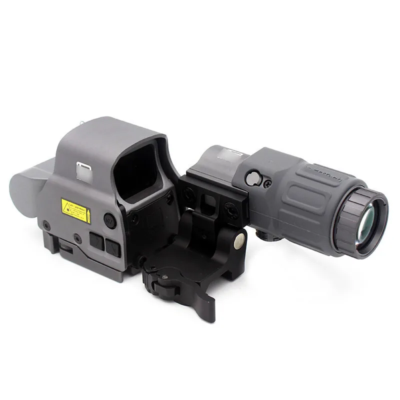 

Airsoft Tactical G33 3X Magnifier And EXPS3 NV Fucntion 558 Sight Holographic Red Dot Grey Color Combo US Flag Marking