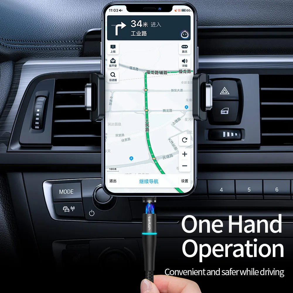 Магнитный кабель Micro USB twзуд для iPhone Samsung Быстрая зарядка Type C Android мобильный