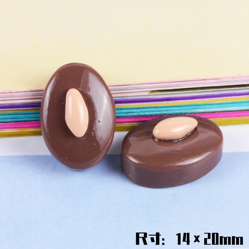 20 pcs simulation resin chocolate japanese style food play fake choc phone case diy decorate accessories free global shipping