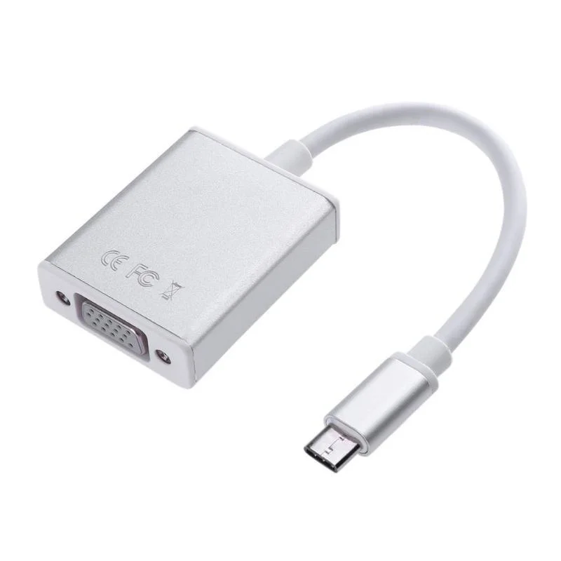 Переходник с USB C на VGA Usb 3 0 типа конвертер для нового Macbook 12 дюймов usb c Pd dex|Адаптеры