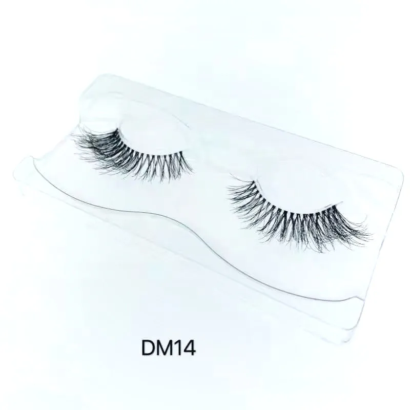 

DM one pair Mink Eyelashes Clear Band Eye Lashes Crisscross Transparent Band False Eyelashes Handmade Dramatic Lashes Upper Lash