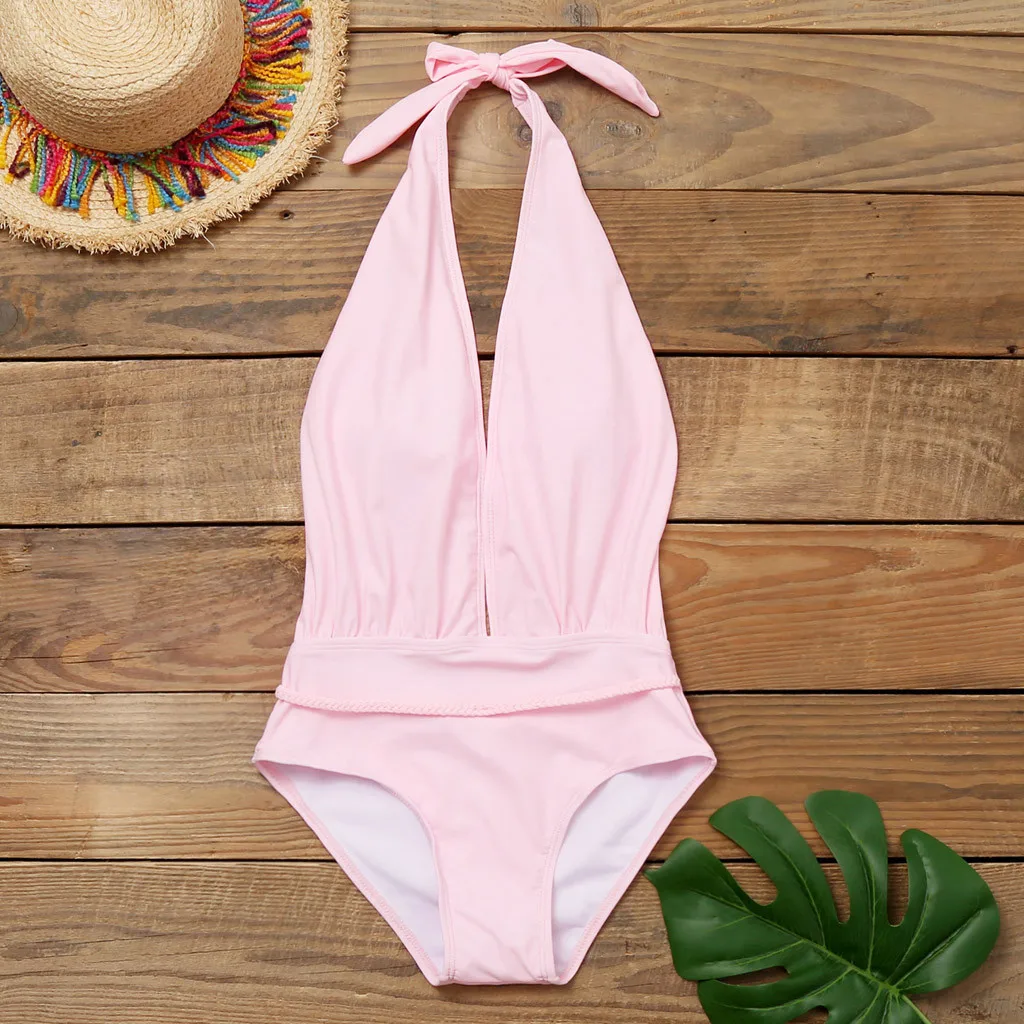 Женский купальник цельный темпераментный сексуальный глубокий v образный вырез