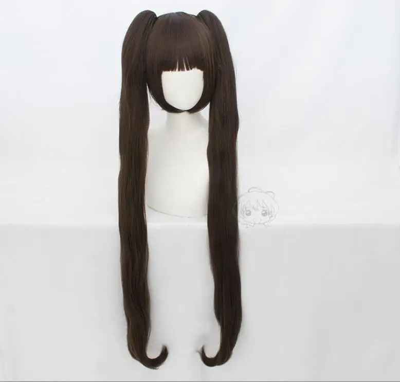 

Женский длинный парик для косплея из аниме «некопара», жаропрочный костюм для конского хвоста, шоколадный, с ванильным хвостом, парики для косплея из фильма