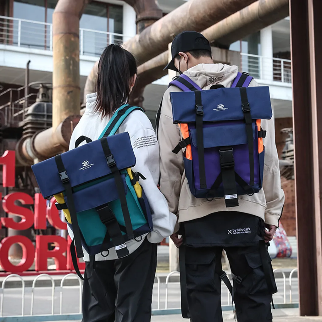 Мужской холщовый рюкзак Aelicy вместительный школьный в японском и корейском стиле