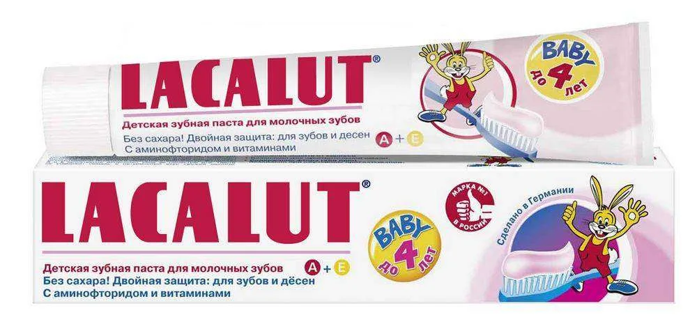 Детская зубная паста до 4 лет Lacalut Baby, 50 мл