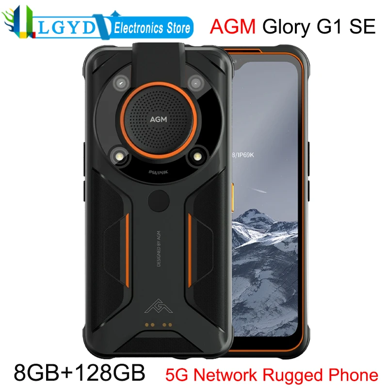 

AGM Glory G1 SE 5G Network Rugged Phone 8GB RAM+128GB ROM 6.53 inch Android 11 Qualcomm Snapdragon 480 5G Octa Core NFC 6200mAh