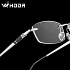 Оправа для очков WIHODA, бескаркасная из титанового сплава, квадратная оправа для очков для близорукости и дальнозоркости, F506