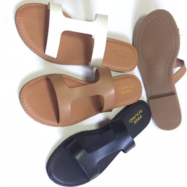 Популярные женские пляжные вьетнамки кожаные сандалии Новинка обувь на плоской