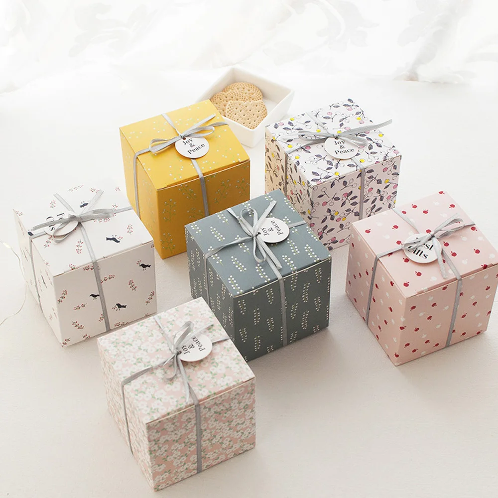 Романтическая винтажная коробка для конфет в форме сердца из крафт-бумаги с