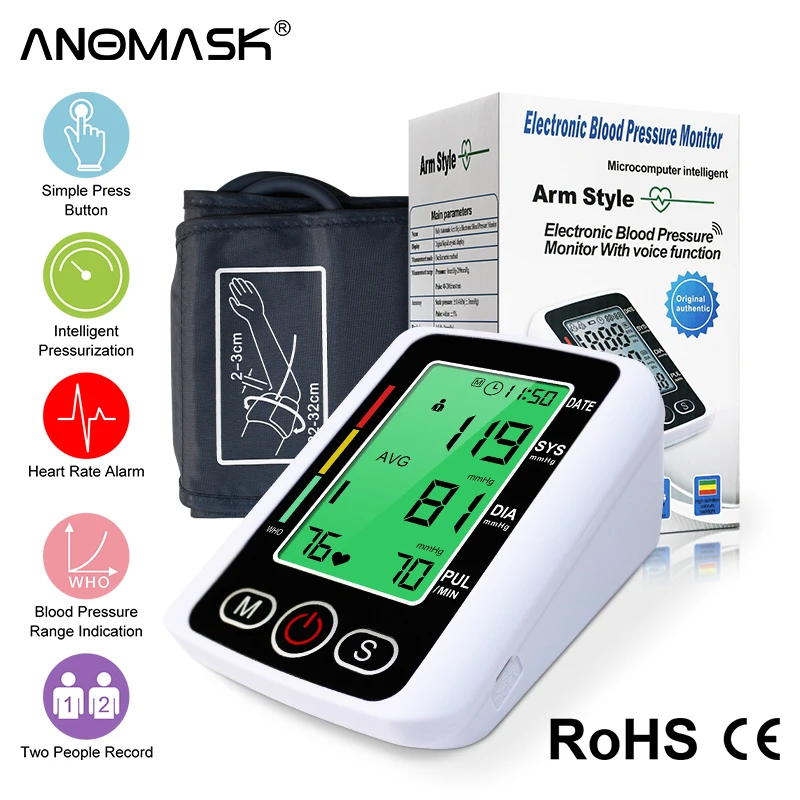 Цифровой тонометр на запястье прибор для измерения артериального давления и