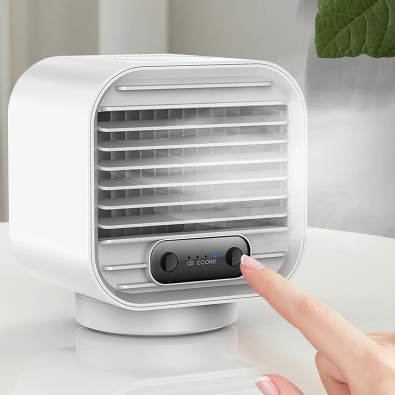 

Portable Air Conditioner Fan Desktop Mini Air Cooler USB 3 Speed Air Cooling Fan Humidifier for Home Office