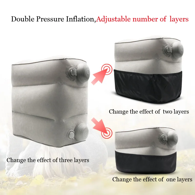 3 gray Adjustable Новинка, надувная подушка для ног для путешествий, подушка для ног, воздушная подушка для самолета, автомобиля, офиса, подушка для ног - Цвет: 3 gray Adjustable