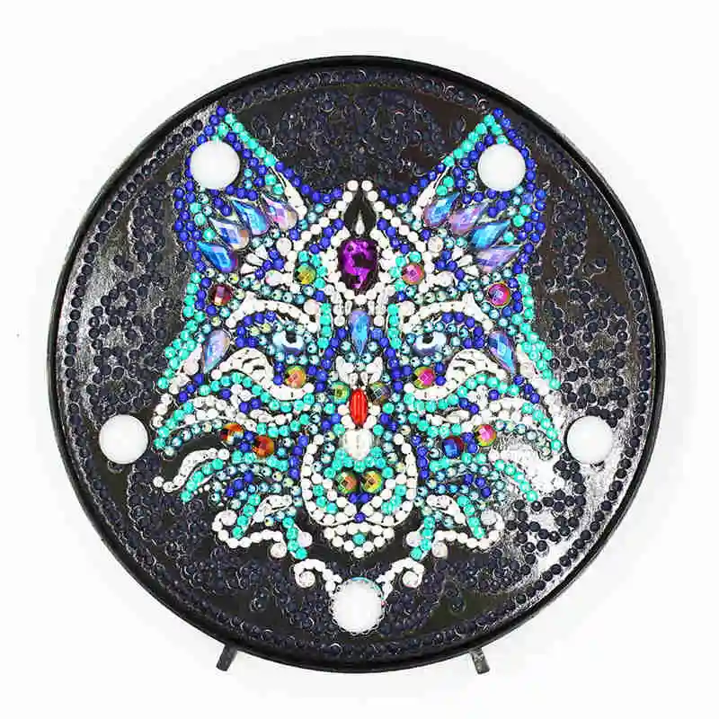 ZXD034 Wolf 5D DIY Мандала полная дрель алмазная живопись свет лампы горный хрусталь вышивка в форме животных светодиодный алмазная живопись лампа дропшиппинг - Цвет абажура: ZXD034 Wolf