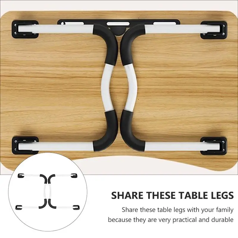 2Pcs Folding Bed Table Legs Sturdy Bed Computer Desk Legs Table Stands Bed Desk Folding Support Table Frame Table Leg