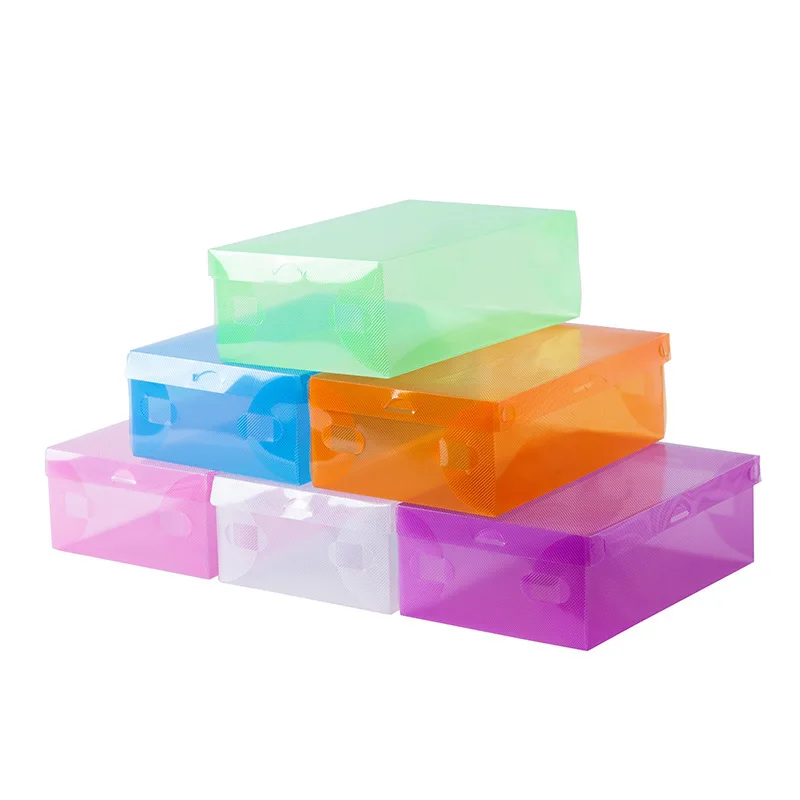 

10pcs Shoes Box Organizer Transparent Dustproof Storage Box Superimposed Shoe Cabinet Clamshell Shoe Organizer Shoe Rack PVC