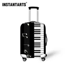 Чехол для багажа INSTANTARTS с 3D пианино, дорожный водонепроницаемый чехол для костюма, Чехол для багажа, бирки, портативный Эластичный Защитный чехол для костюма