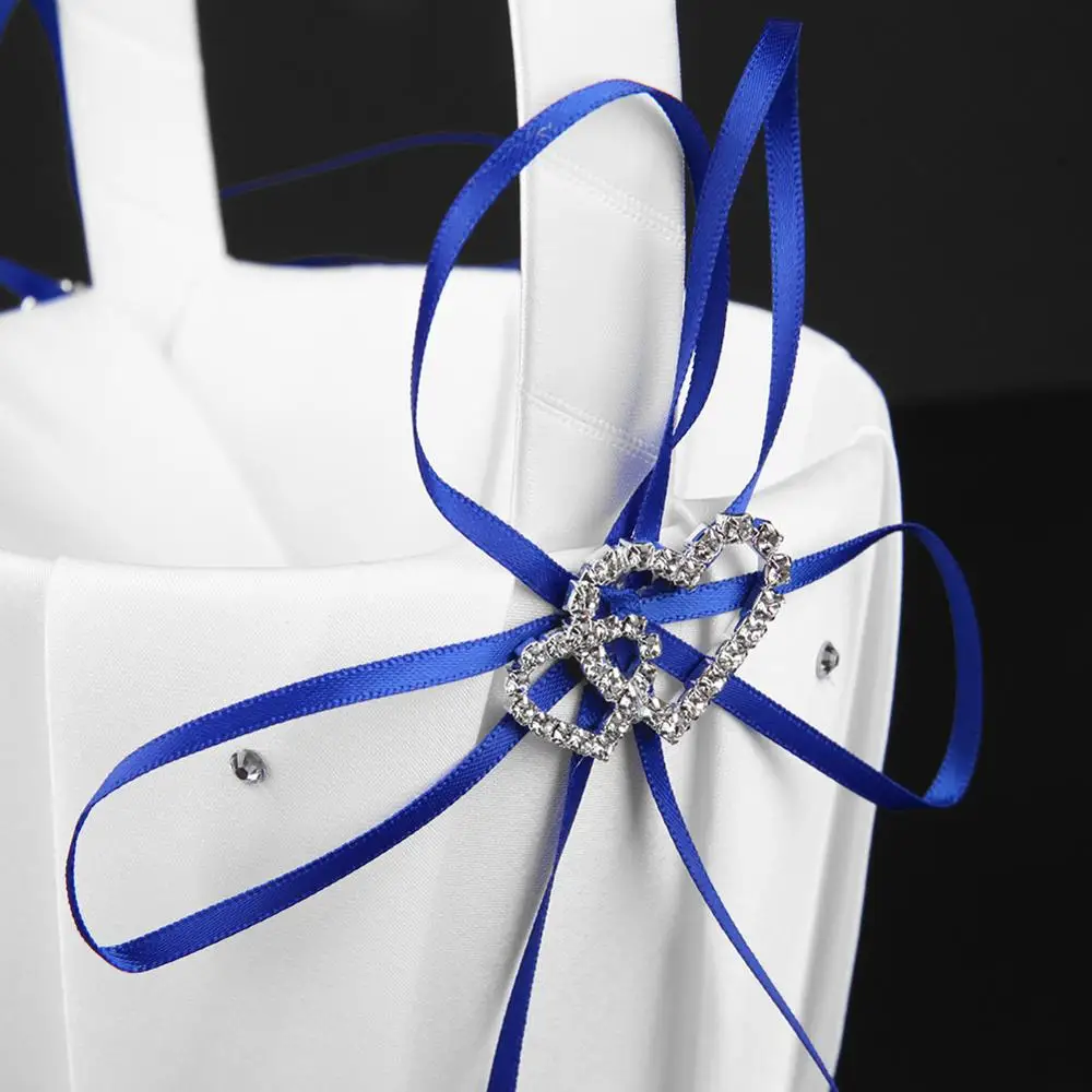 Цветочная корзина для девочек церемония любовь чехол сатиновая хранения конфет