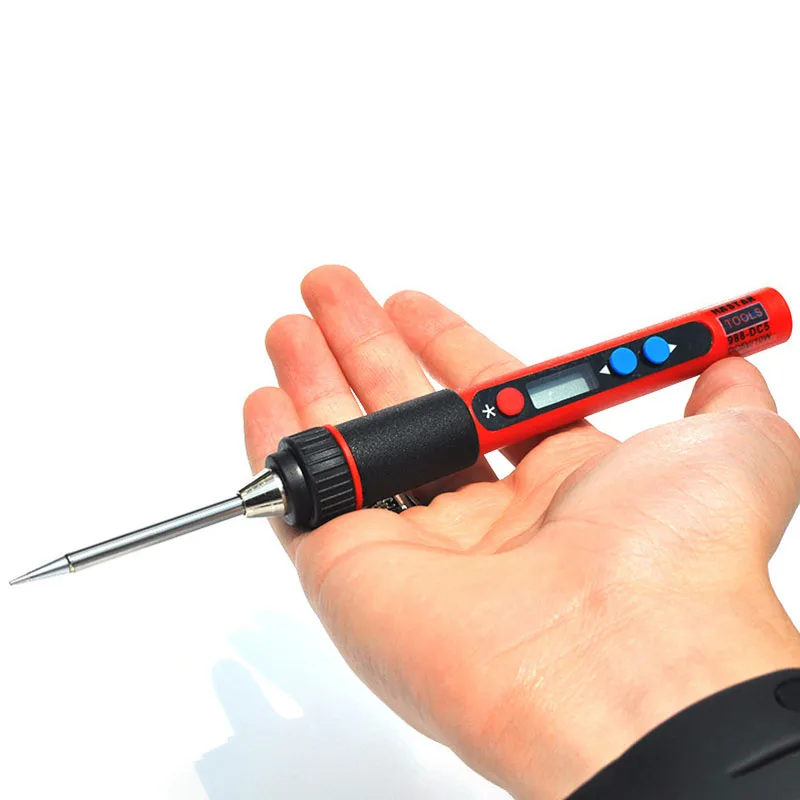 Электрический паяльник с ручкой и ЖК дисплеем 5 В 10 Вт|Электрические паяльники| |