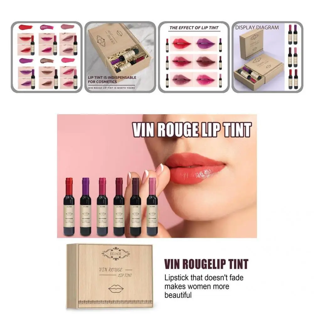 

Lip Glaze Sufficient Moisture Useful Compact Makeup Cosmetics Wine Lip Gloss