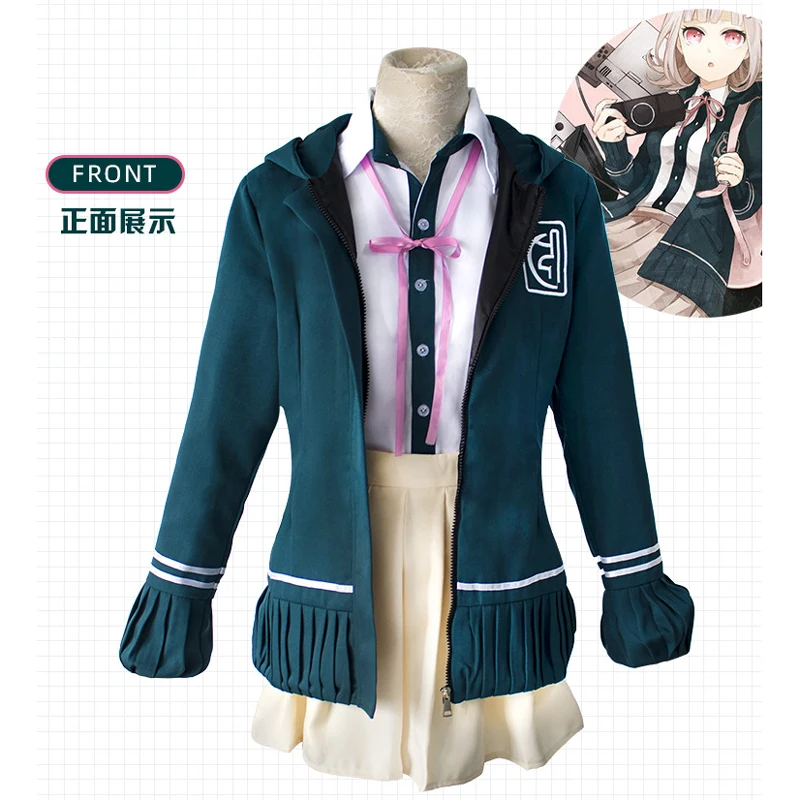 

The Anime ダンガンロンパ Despair Gakuen Cos Nanami Chiaki Daily College style For Women Cosplay Costume Suit