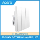 Умный настенный выключатель Aqara Mijia D1, оригинальный умный переключатель Zigbee с 12020 кнопками для приложения Mi Home Apple Homekit с требуемым концентратором, 23