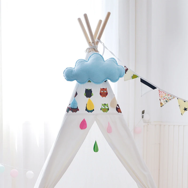 

Home Decoration Nordic Children's Tent Decoration Cloud Felt Raindrop Pendant Kids Room Wedding Decor Smiles Photography Props