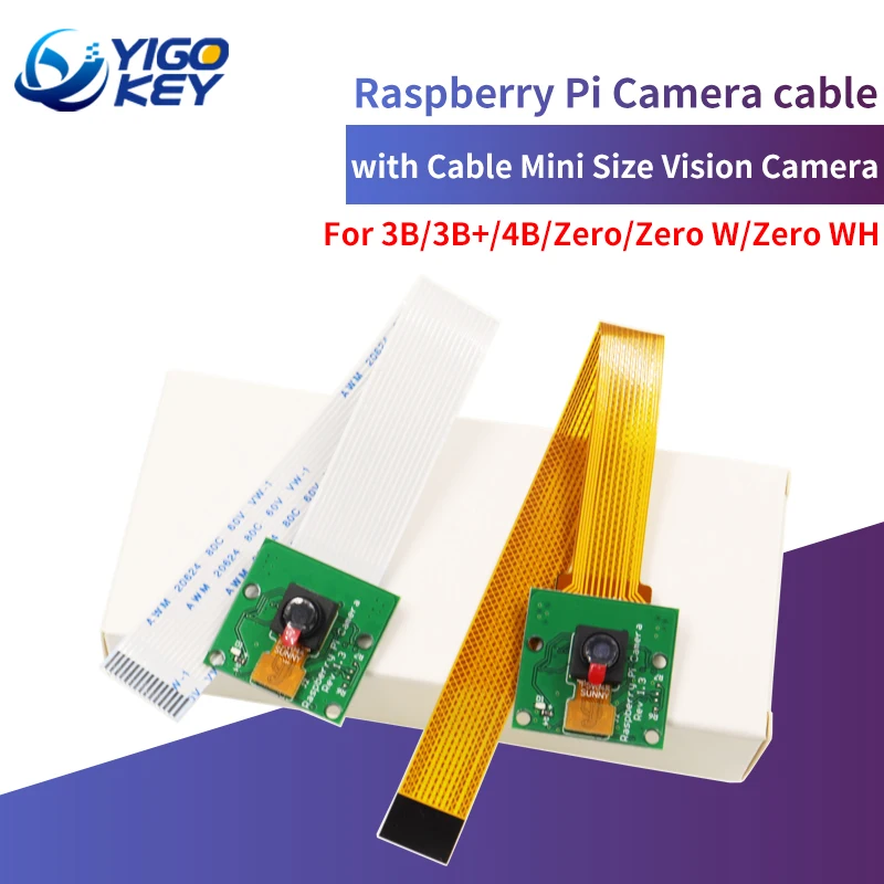 Мини-камера Raspberry Pi 4B/3B Zero W с кабелем 15 см 1080p 5 Мп | Электронные компоненты и