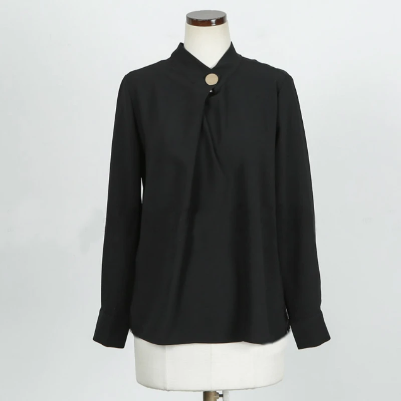 Blusas Mujer De Moda 2021 Шифоновая блузка с длинным рукавом Для женщин рубашки s Топы и