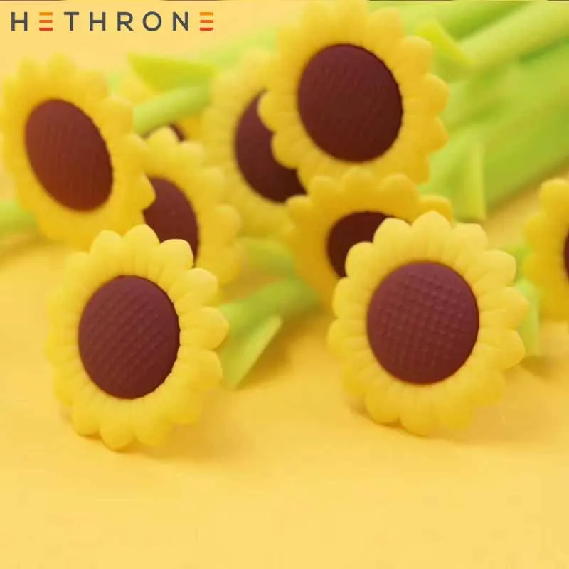 Hethrone 2 шт. желтый солнце подсолнечника письменной форме силиконовая гелевая
