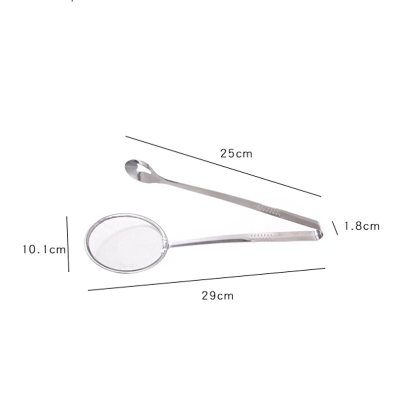 

Multi-functional Stainless Steel Clamp Strainer Filter Spoon With Clip Food Kitchen Oil-Frying Salad BBQ Filter