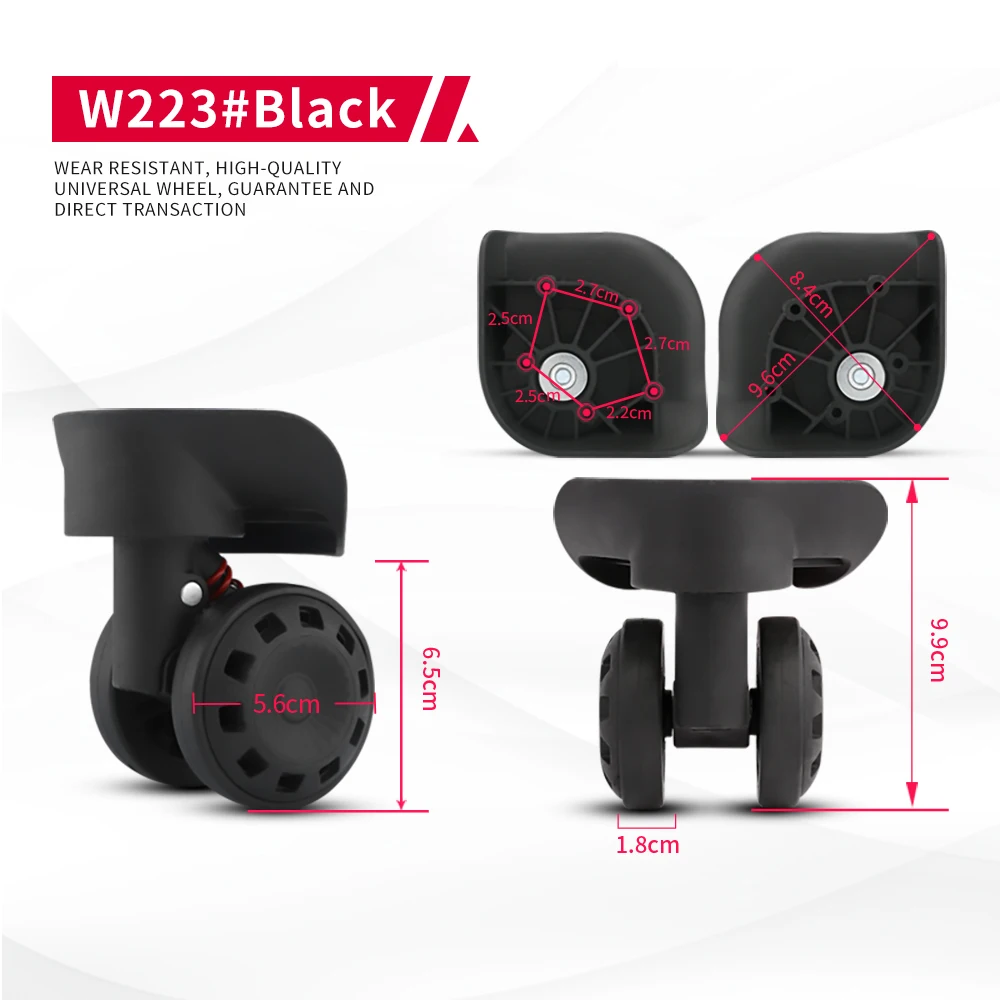 DILONG W223 Trolley case universal wheels accessories suitcase  luggage wheel shock absorption detachable durable casters