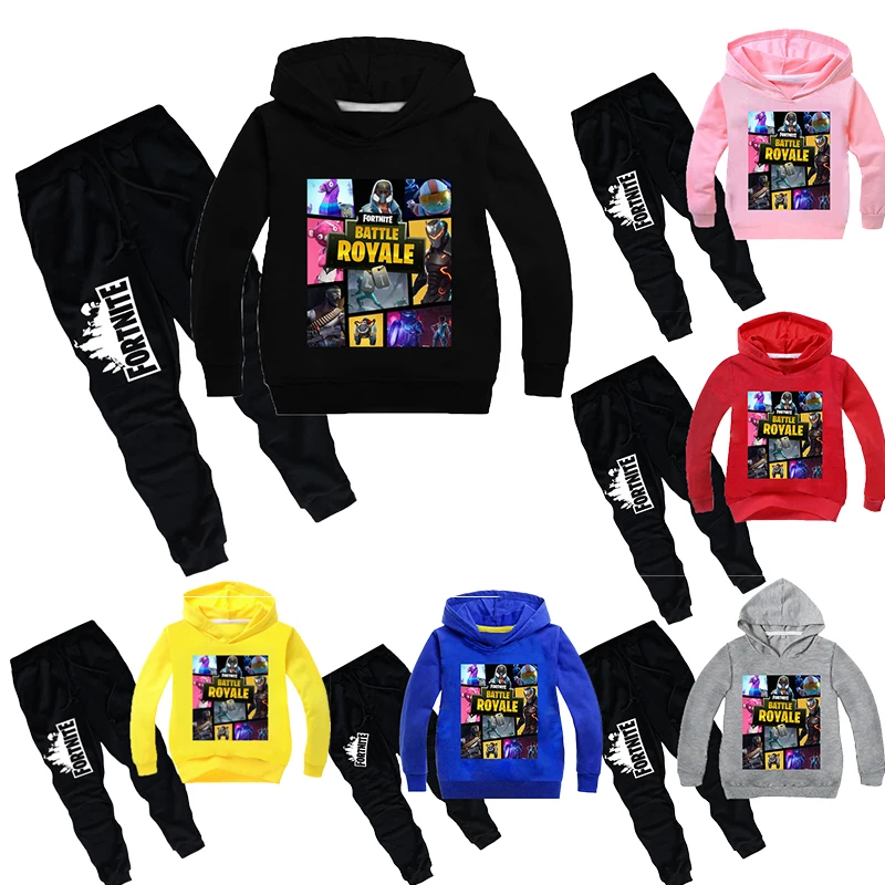

Battle Royale Girl Boy Spring Autumn Game Cartoon Sports Suit 2pcs Set Tracksuits Kids Clothing Sets Casual Clothes Hoodies+Pant