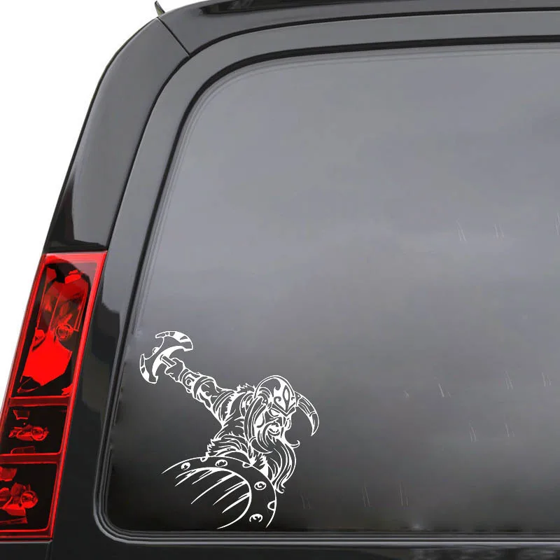 

Outstanding Viking Battle Cover Body, Cool Warrior PVC Decal, Black/silver Car Sticker Shape Decoration ZWW-2452, 16cm * 14.5cm